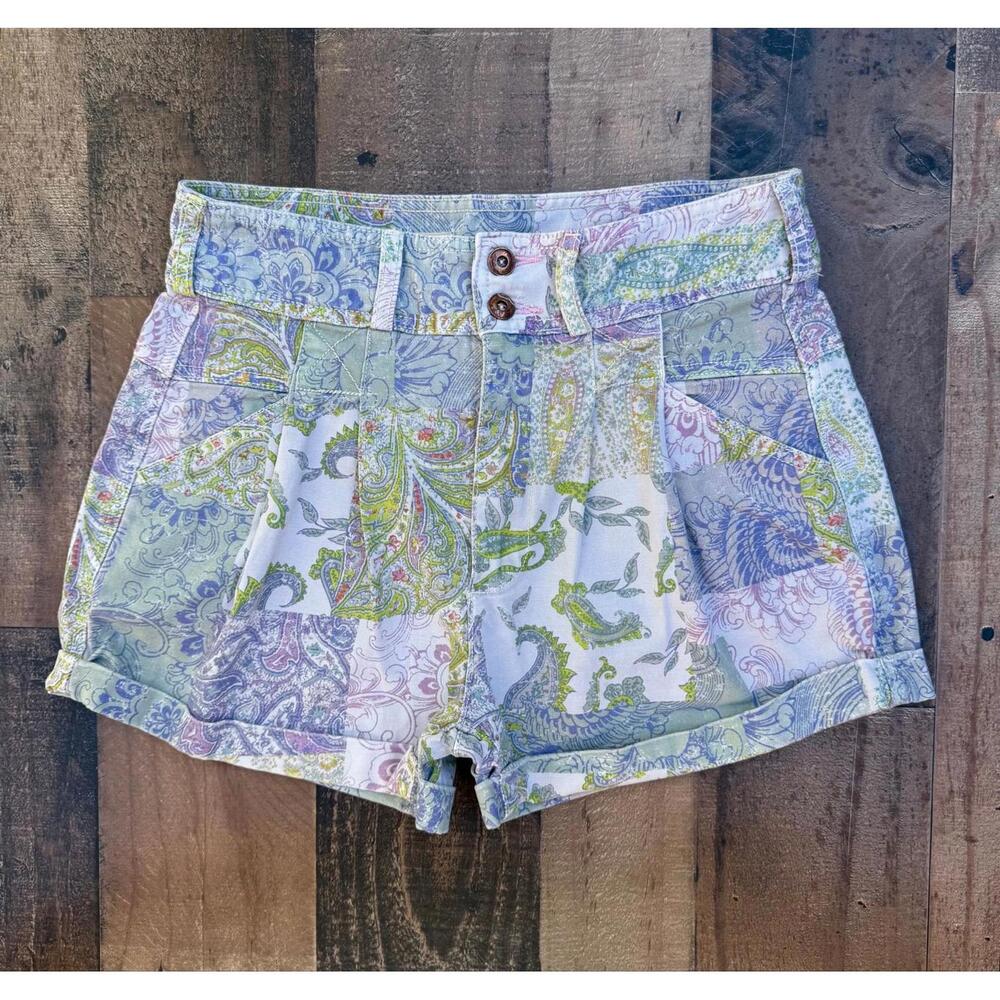 Pilcro Floral Paisly Spring High Rise Shorts Size 27